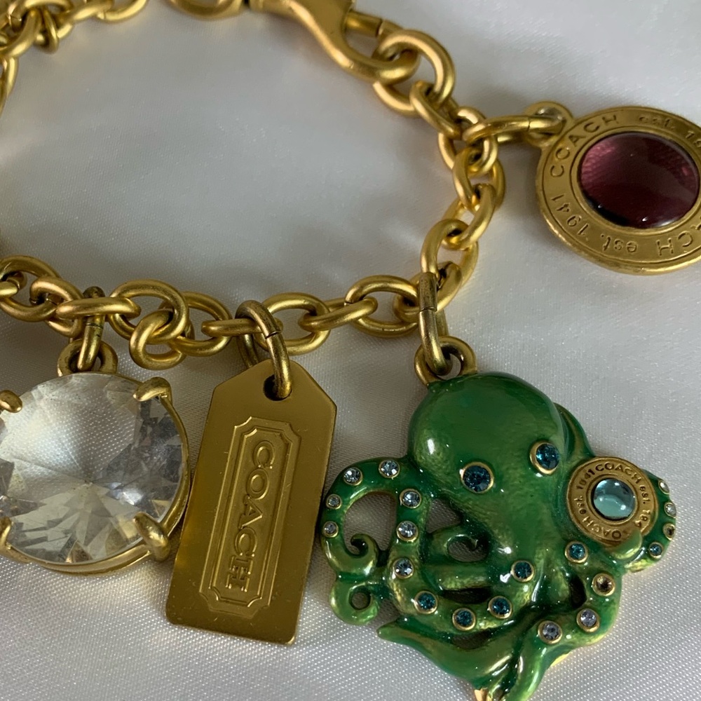 NEW $750 LIMITED EDITION COLLECTIBLE COACH BEACH STARFISH Y2K CHARM BRACELET - Picture 3 of 11